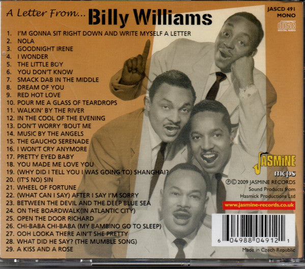 Billy Williams (5) :  A Letter From Billy Williams (CD, Comp, Mono)