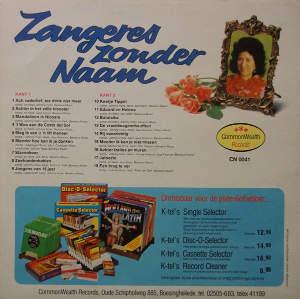 Zangeres Zonder Naam : Haar Beroemde Levensliedjes... (LP, Comp, Mono)