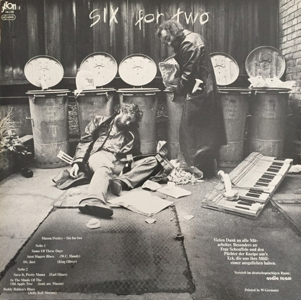 Rod Mason · Ray Foxley : Six For Two (12", Ltd, Dir)