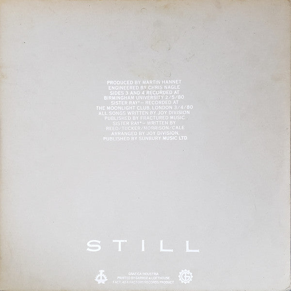 Joy Division : Still (2xLP, Album, RP, MVS)