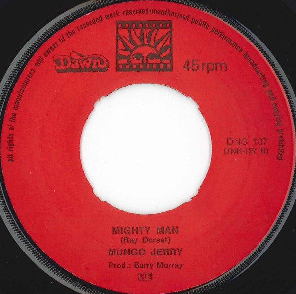 Mungo Jerry : In The Summertime (7", Single)