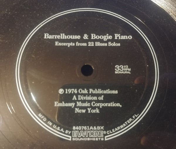 Unknown Artist : Barrelhouse & Boogie Piano - (Flexi, 7", S/Sided)