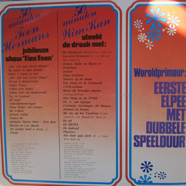Toon Hermans & Wim Kan : Meer Dan Anderhalf Uur Schateren Met Neerlands Top-Cabaretiers (LP, Comp)
