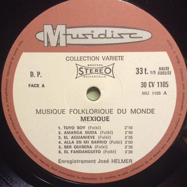 José Helmer : Mexique (LP, Album)