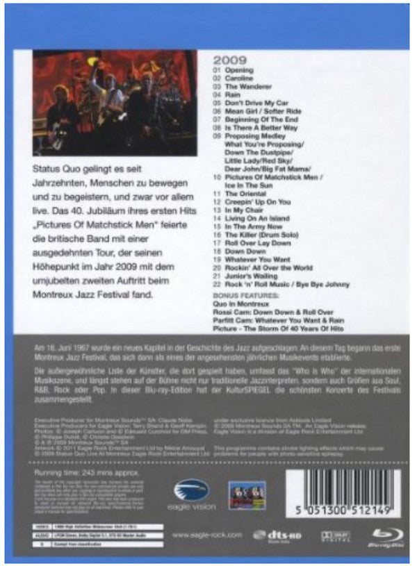 Status Quo : Live At Montreux 2009 (Blu-ray, RE, Multichannel, Dig)