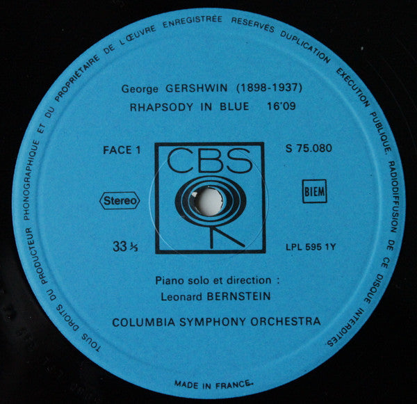 Gershwin*, New York Philharmonic, Columbia Symphony Orchestra, Leonard Bernstein : Rhapsody In Blue / An American In Paris (LP, Comp, RE, Gat)