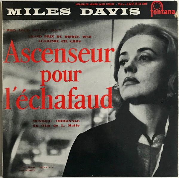 Miles Davis : Ascenseur Pour L'échafaud (10", Album, Mono, RE)