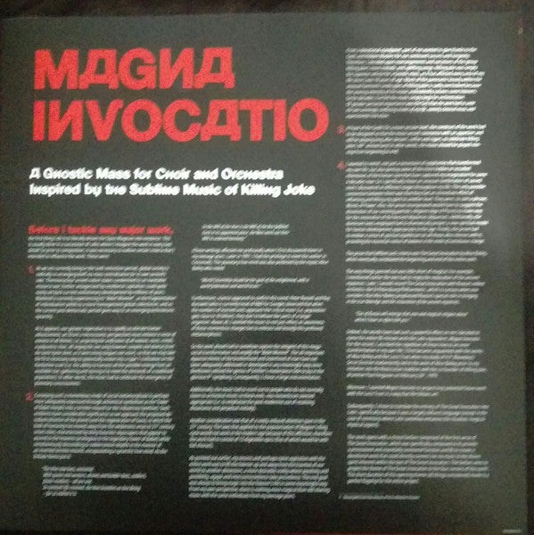 Jaz Coleman : Magna Invocatio (A Gnostic Mass For Choir And Orchestra Inspired By The Sublime Music Of Killing Joke) (LP, Red + LP + Album)