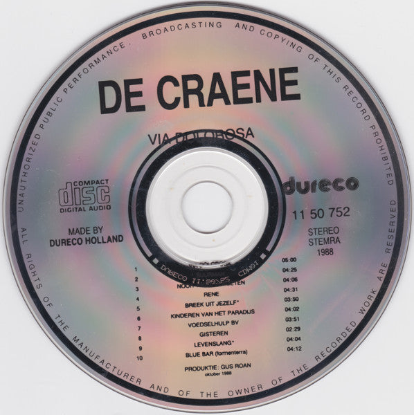 Wim De Craene : Via Dolorosa (CD, Album)