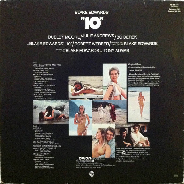 Henry Mancini : 10 - Original Motion Picture Sound Track (LP, Album)