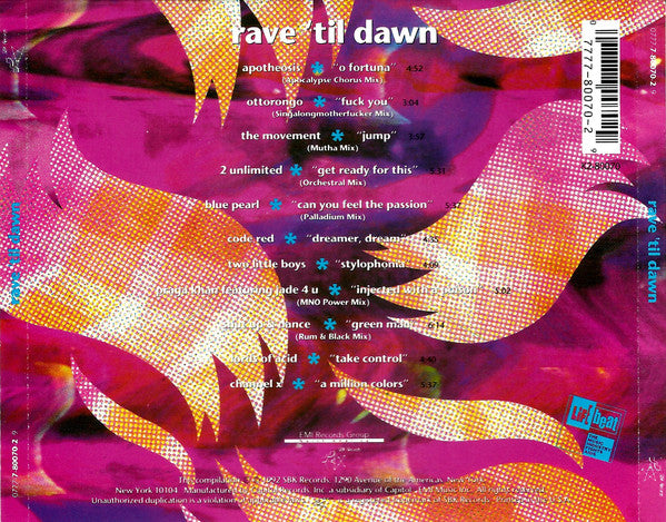 Various : Rave 'til Dawn (CD, Comp)