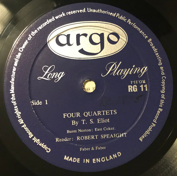 Robert Speaight - T. S. Eliot : Four Quartets (LP, Album)