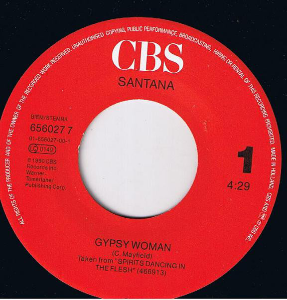 Santana : Gypsy Woman (7", Single)