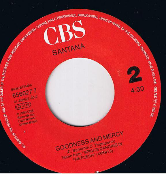 Santana : Gypsy Woman (7", Single)