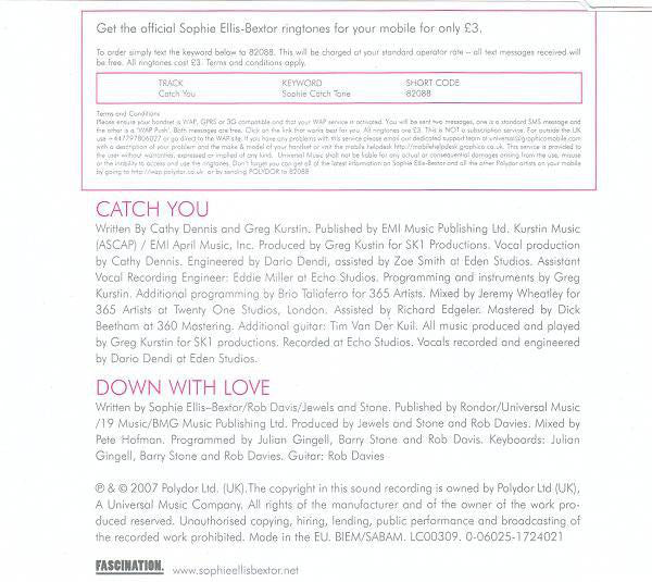 Sophie Ellis-Bextor : Catch You (CD, Single)