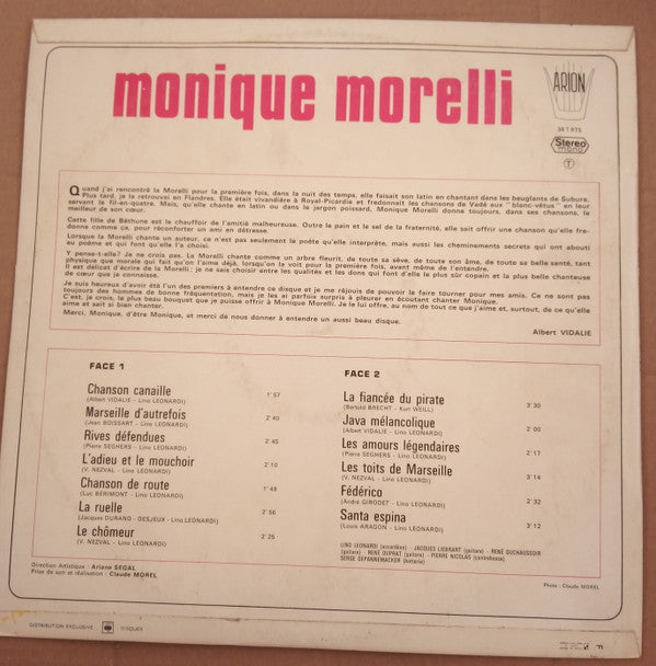 Monique Morelli, Lino Leonardi : Monique Morelli (LP, Album)