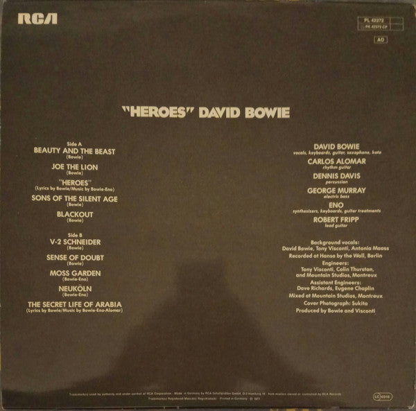 David Bowie : "Heroes" (LP, Album)