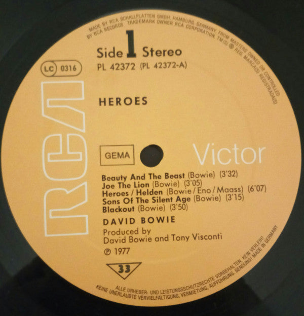 David Bowie : "Heroes" (LP, Album)