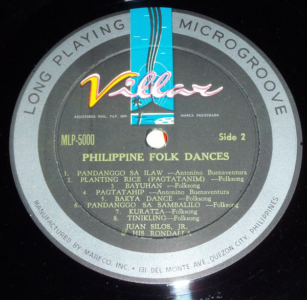 Juan Silos, Jr. And His Rondalla : Philippine Folk Dances (LP, Album)