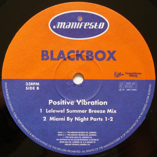Black Box : I Got The Vibration / A Positive Vibration (12")