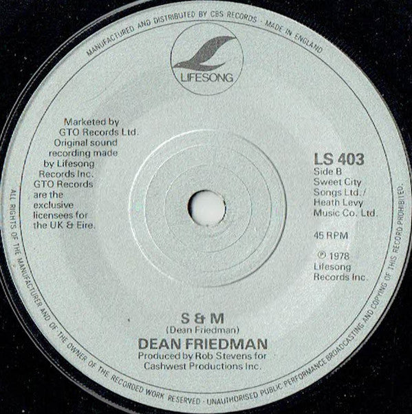 Dean Friedman : Lydia (7", Single)