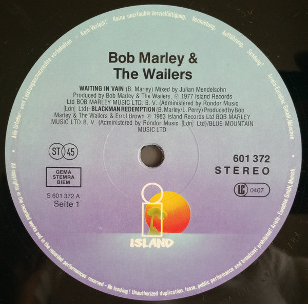 Bob Marley & The Wailers : Waiting In Vain (12")