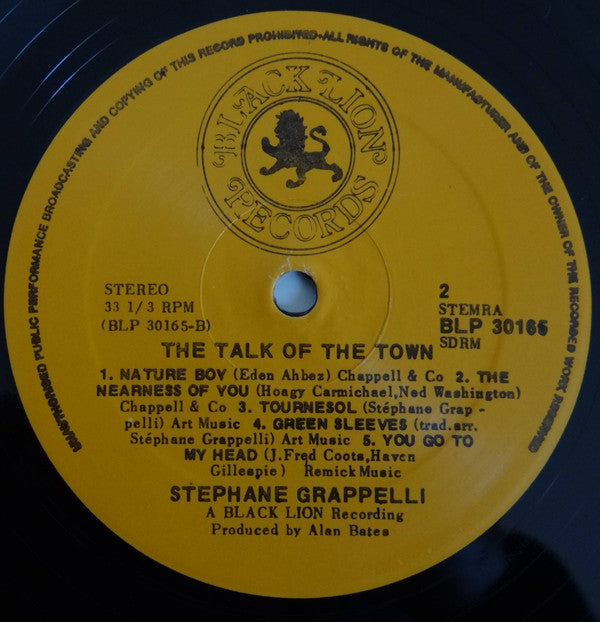 Stéphane Grappelli : The Talk Of The Town (LP, Album)