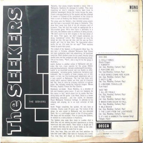 The Seekers : The Seekers (LP, Album, Mono)