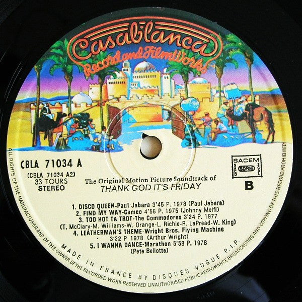 Various : Thank God It's Friday (The Original Motion Picture Soundtrack) (2xLP, Comp + 12", S/Sided)