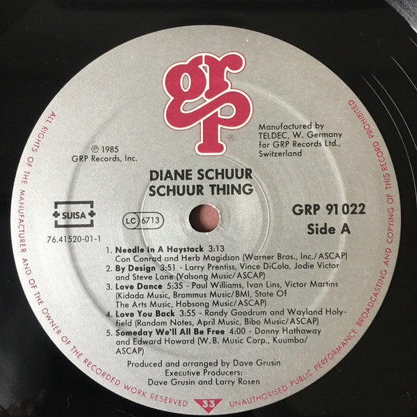 Diane Schuur : Schuur Thing (LP, Album)