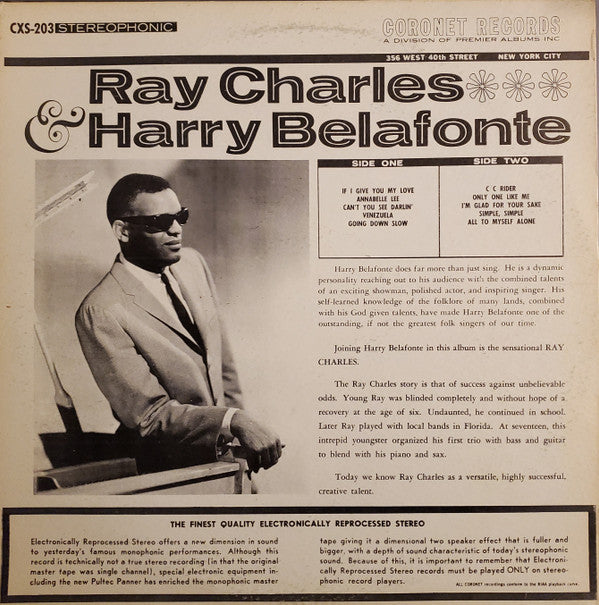 Ray Charles / Harry Belafonte : The Greatest Ever (LP, Comp)