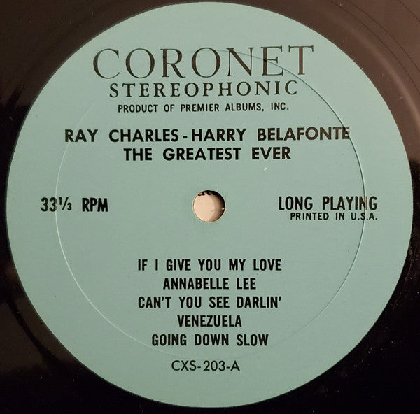 Ray Charles / Harry Belafonte : The Greatest Ever (LP, Comp)