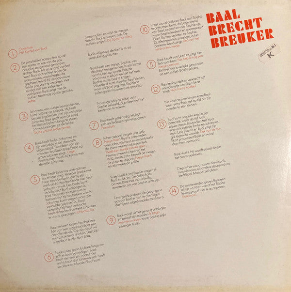 Willem Breuker : Baal Brecht Breuker (LP, Album)