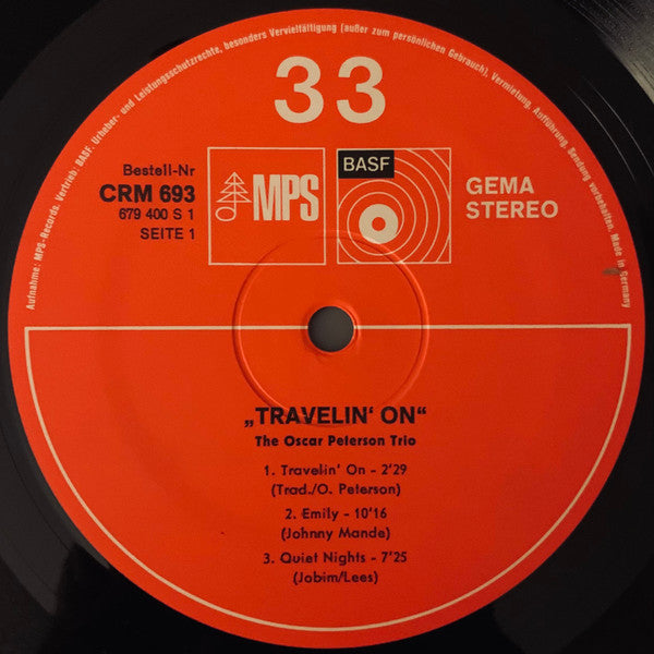 Oscar Peterson : Travelin' On (LP, Album, RP, Gat)