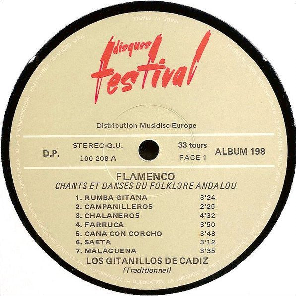 Los Gitanillos De Cadiz : Flamenco (Chants Et Danses Du Folklore Andalou) (2xLP, Album)