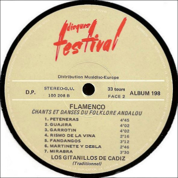 Los Gitanillos De Cadiz : Flamenco (Chants Et Danses Du Folklore Andalou) (2xLP, Album)