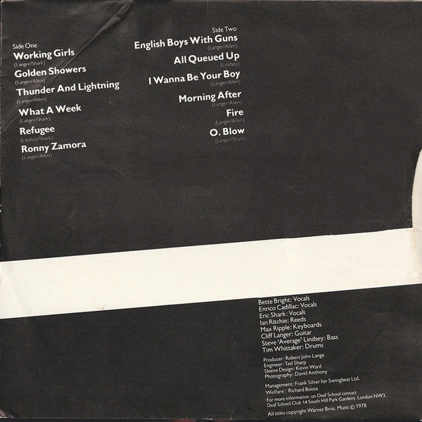 Deaf School : English Boys/Working Girls (LP, Album)