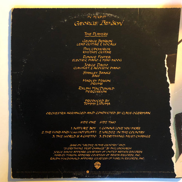 George Benson : In Flight (LP, Album, Mon)