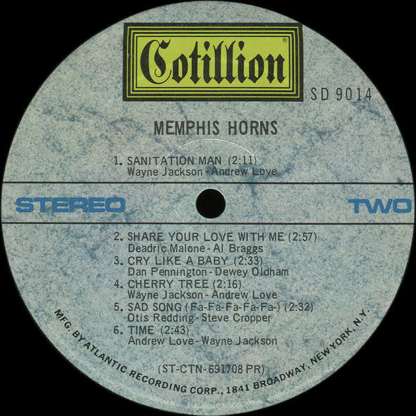 Memphis Horns* : Memphis Horns (LP, Album, PR)
