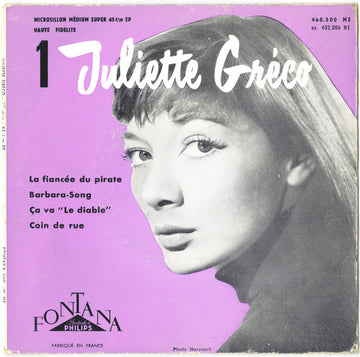 Juliette Gréco : 1 (7", EP, RE)