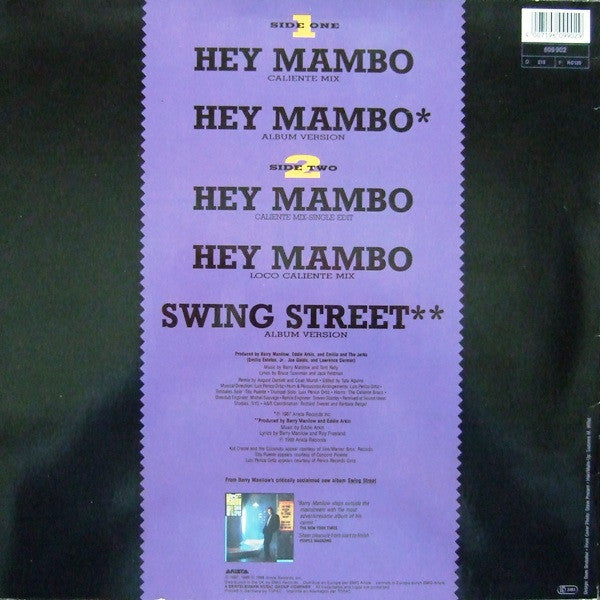 Barry Manilow With Kid Creole And The Coconuts : Hey Mambo (12")