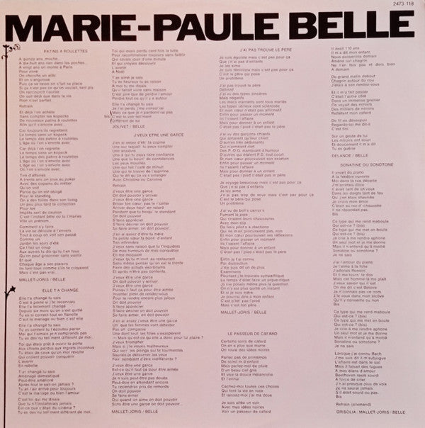 Marie-Paule Belle : Marie-Paule Belle (LP, Album)