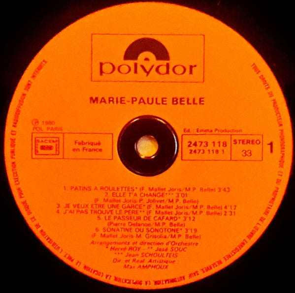 Marie-Paule Belle : Marie-Paule Belle (LP, Album)