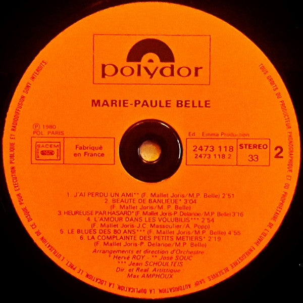 Marie-Paule Belle : Marie-Paule Belle (LP, Album)
