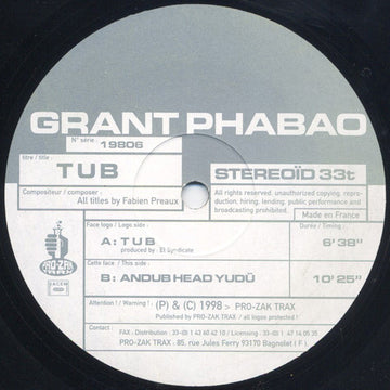 Grant Phabao : Tub (12")