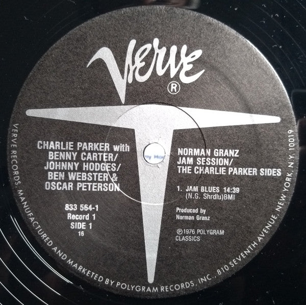 Charlie Parker With Benny Carter, Johnny Hodges, Ben Webster & Oscar Peterson : The Charlie Parker Sides -  Norman Granz Jam Session (2xLP, Comp, RE)