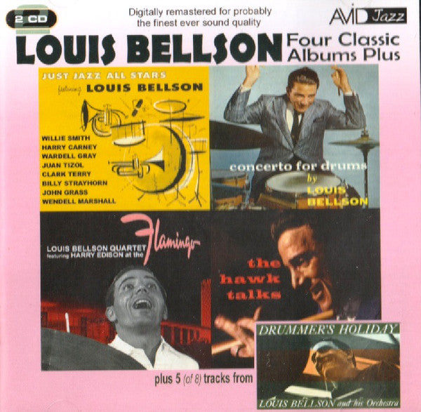 Louis Bellson : Four Classic Albums Plus: Just Jazz All Stars / Concerto For Drums / Drummer's Holiday / At The Flamingo / The Hawk Talks (2xCD, Comp)