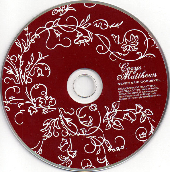 Cerys Matthews : Never Said Goodbye (CD, Album, Promo)