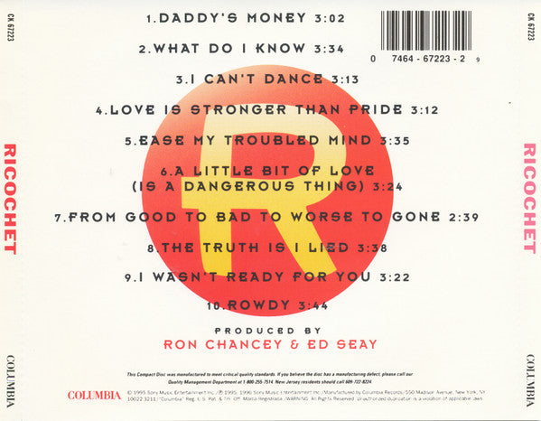 Ricochet (16) : Ricochet (CD, Album)