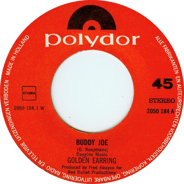 Golden Earring : Buddy Joe  (7", Single, Lar)